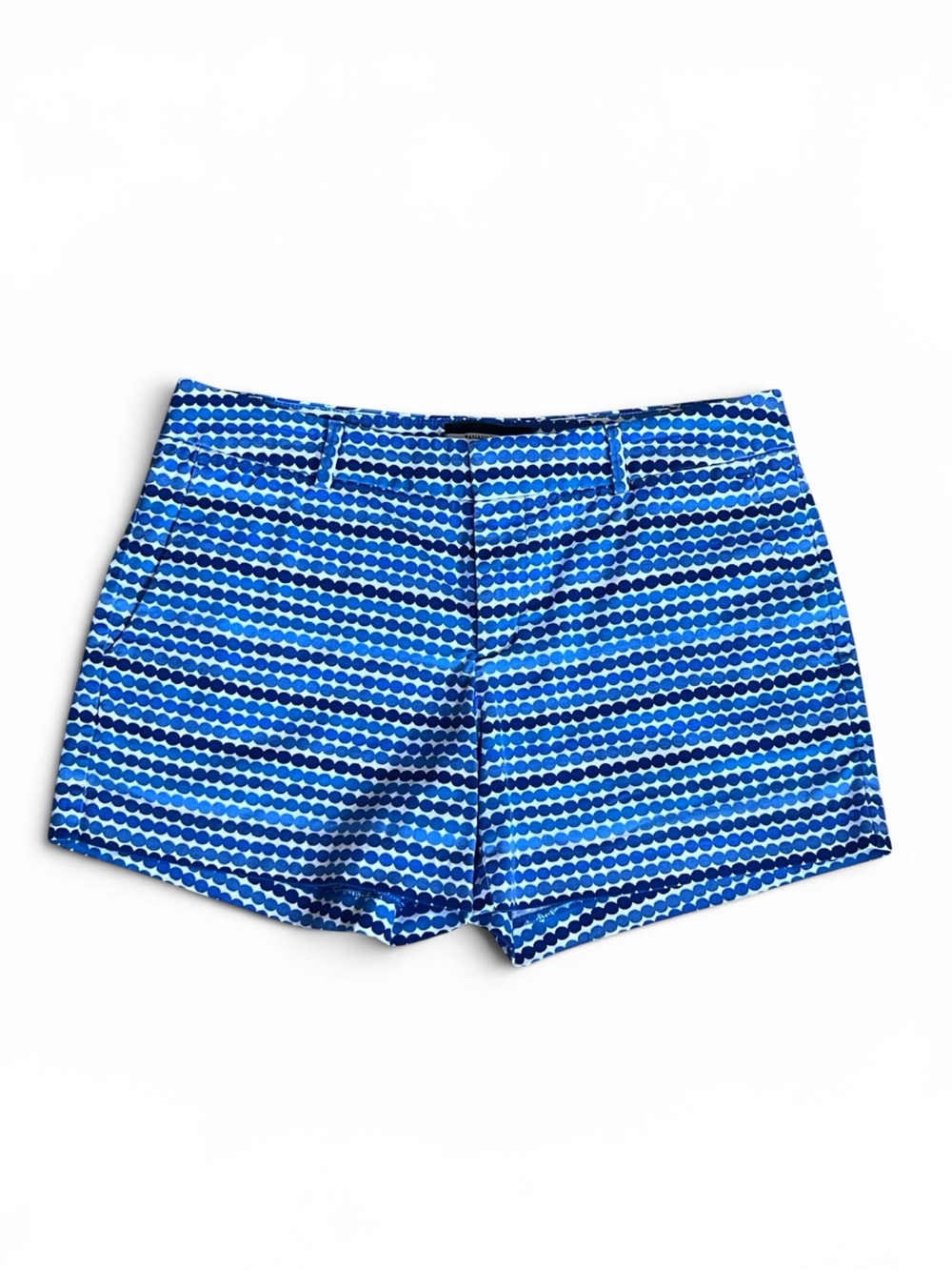 Banana Republic x Marimekko Women’s Sz 4 Blue Dot Shorts Stretch Cotton Mid Rise